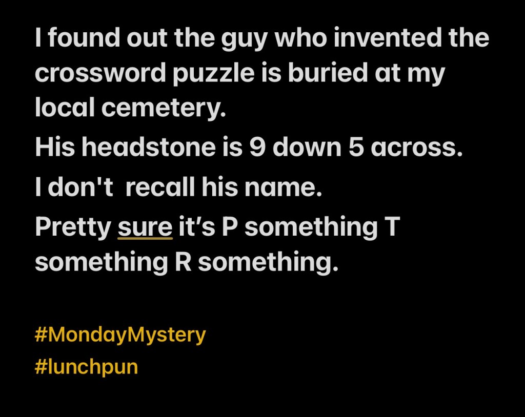 Monday Mystery