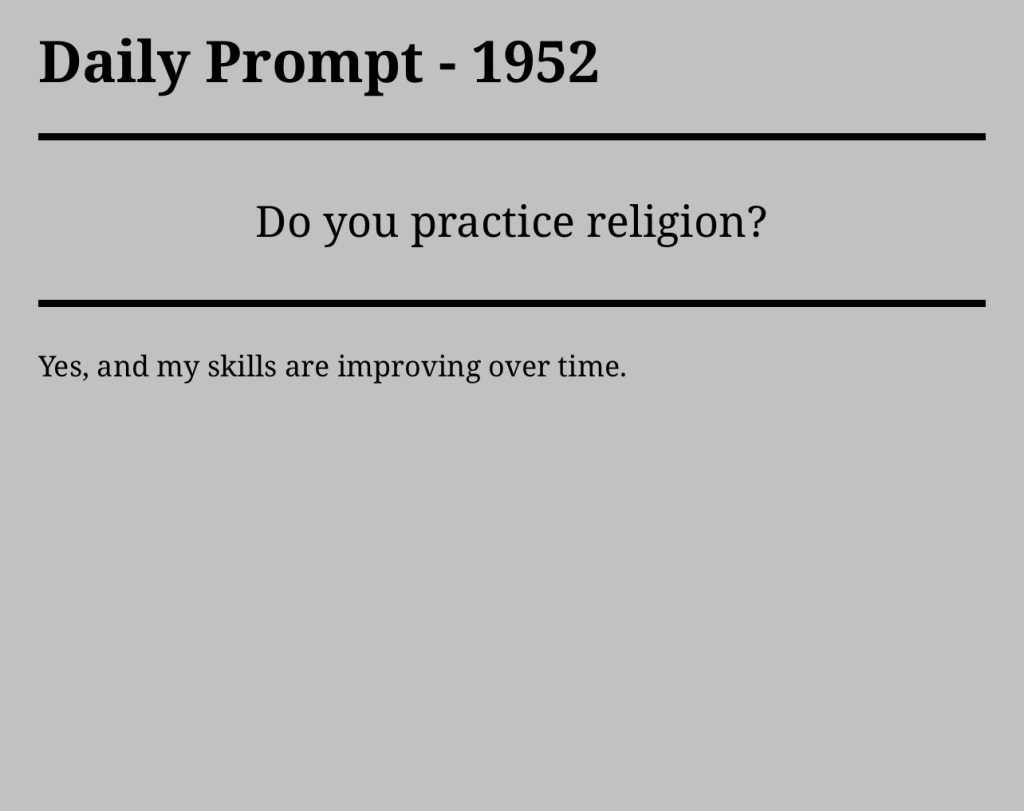 Daily Prompt –&nbsp;1952