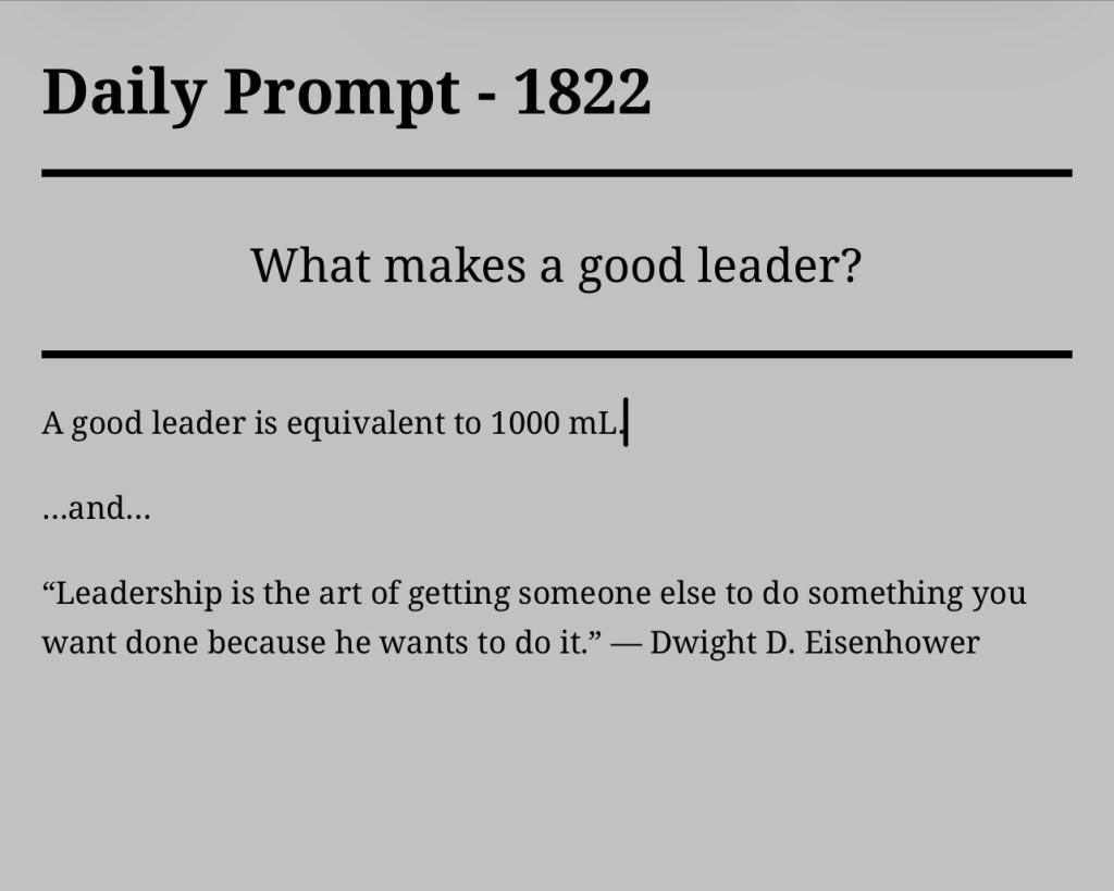 Daily Prompt –&nbsp;1822
