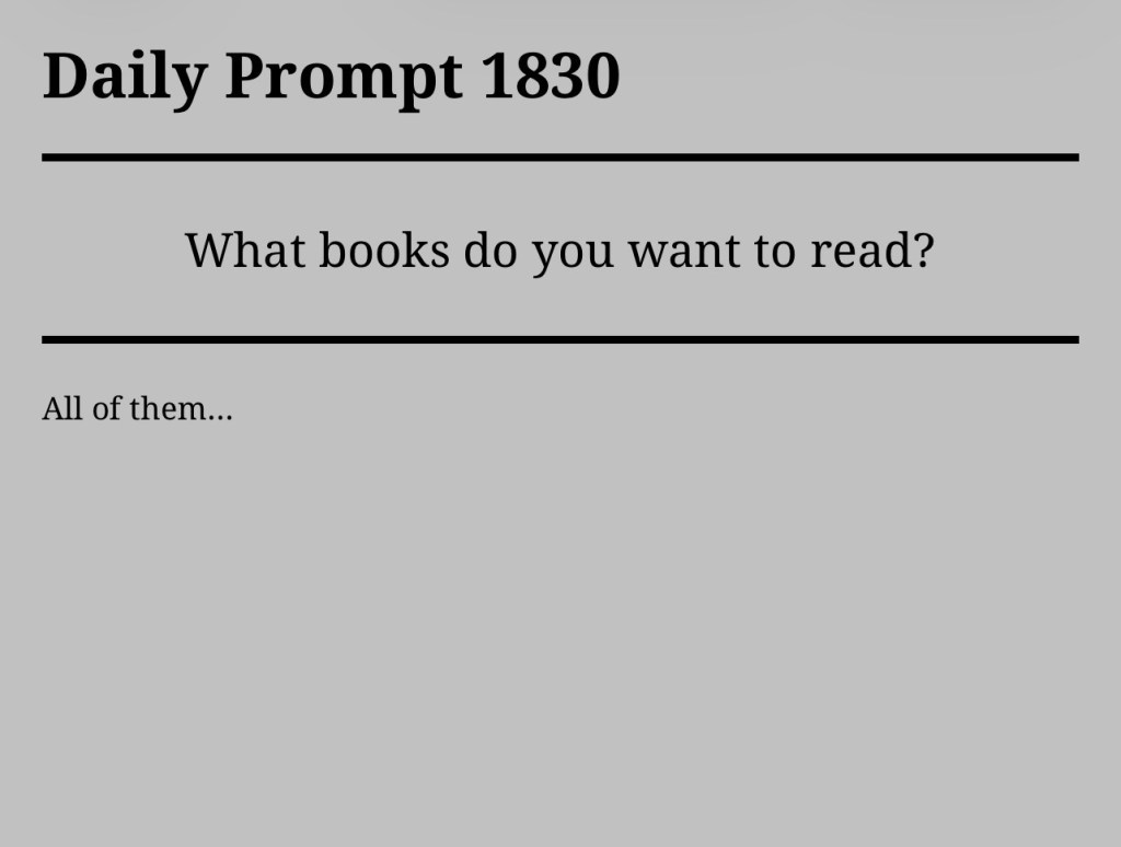Daily Prompt 1830