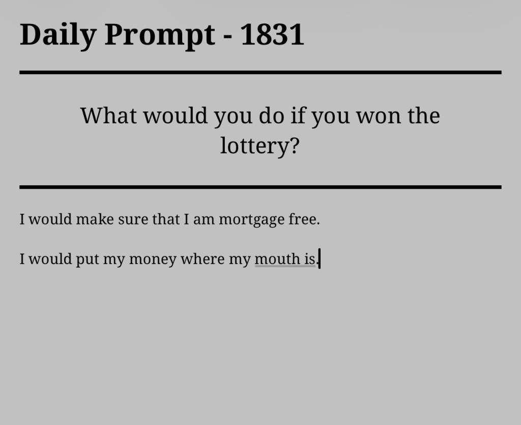 Daily Prompt –&nbsp;1831