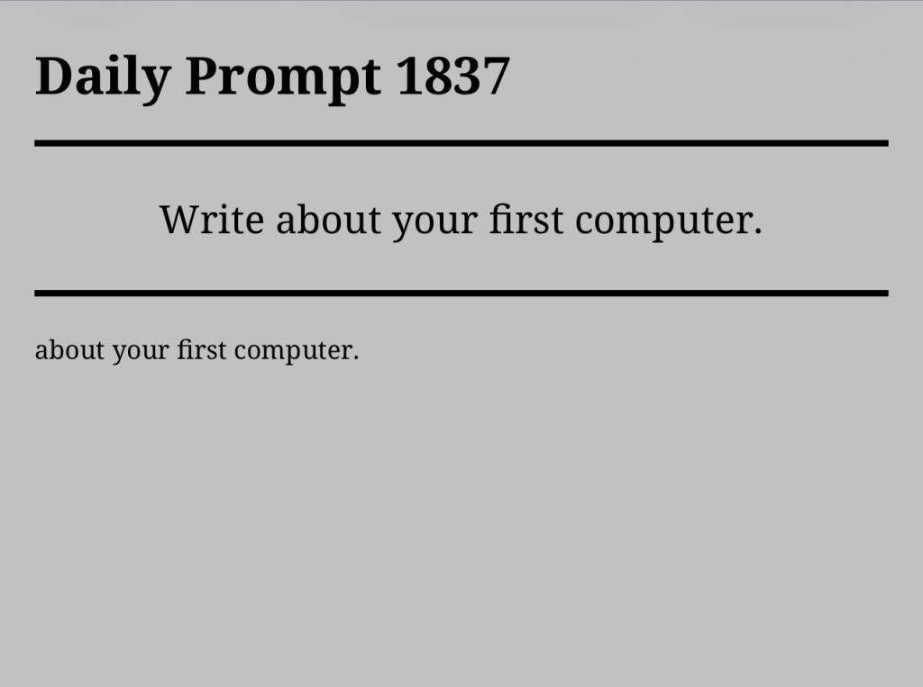 Daily Prompt 1837