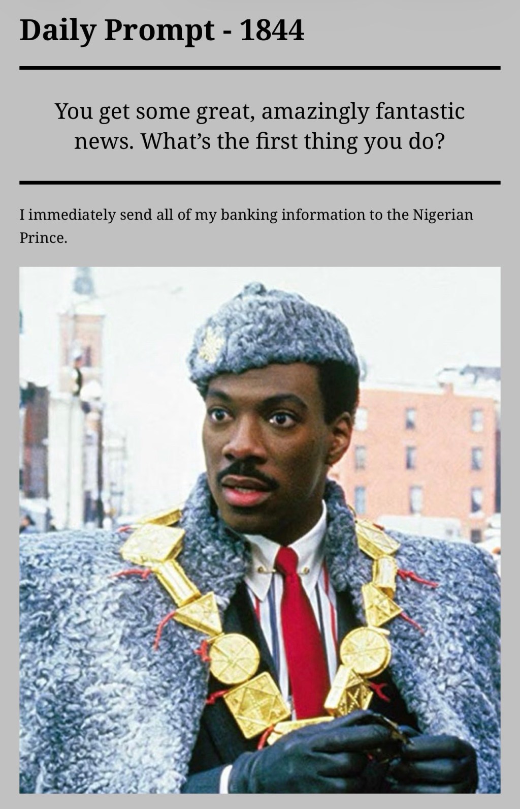 Daily Prompt – 1844