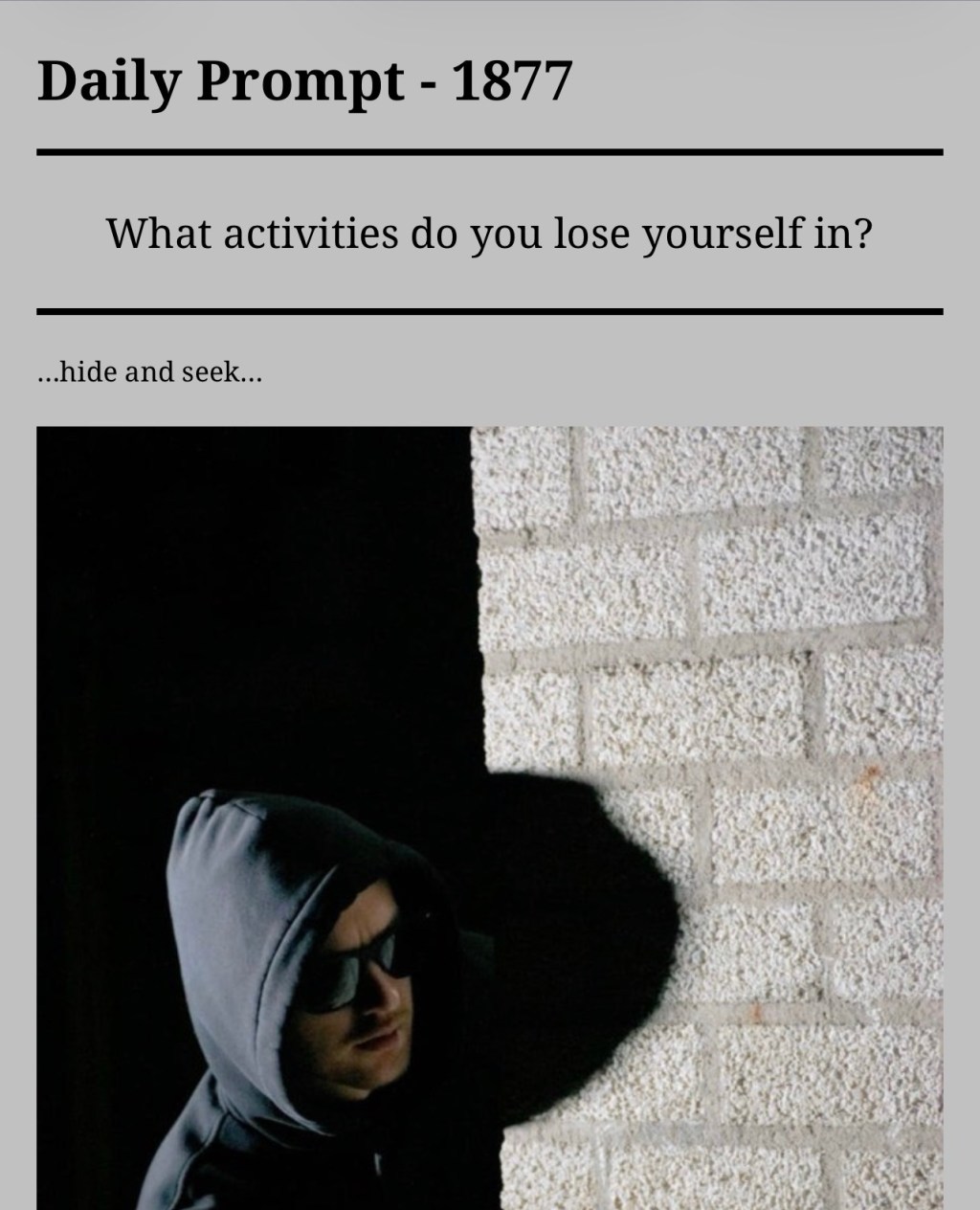 Daily Prompt –&nbsp;1877