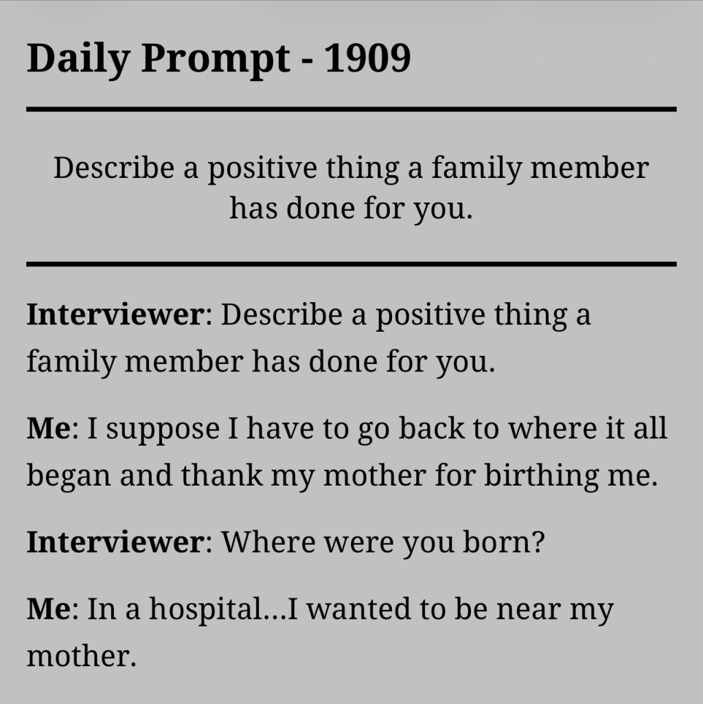 Daily Prompt –&nbsp;1909