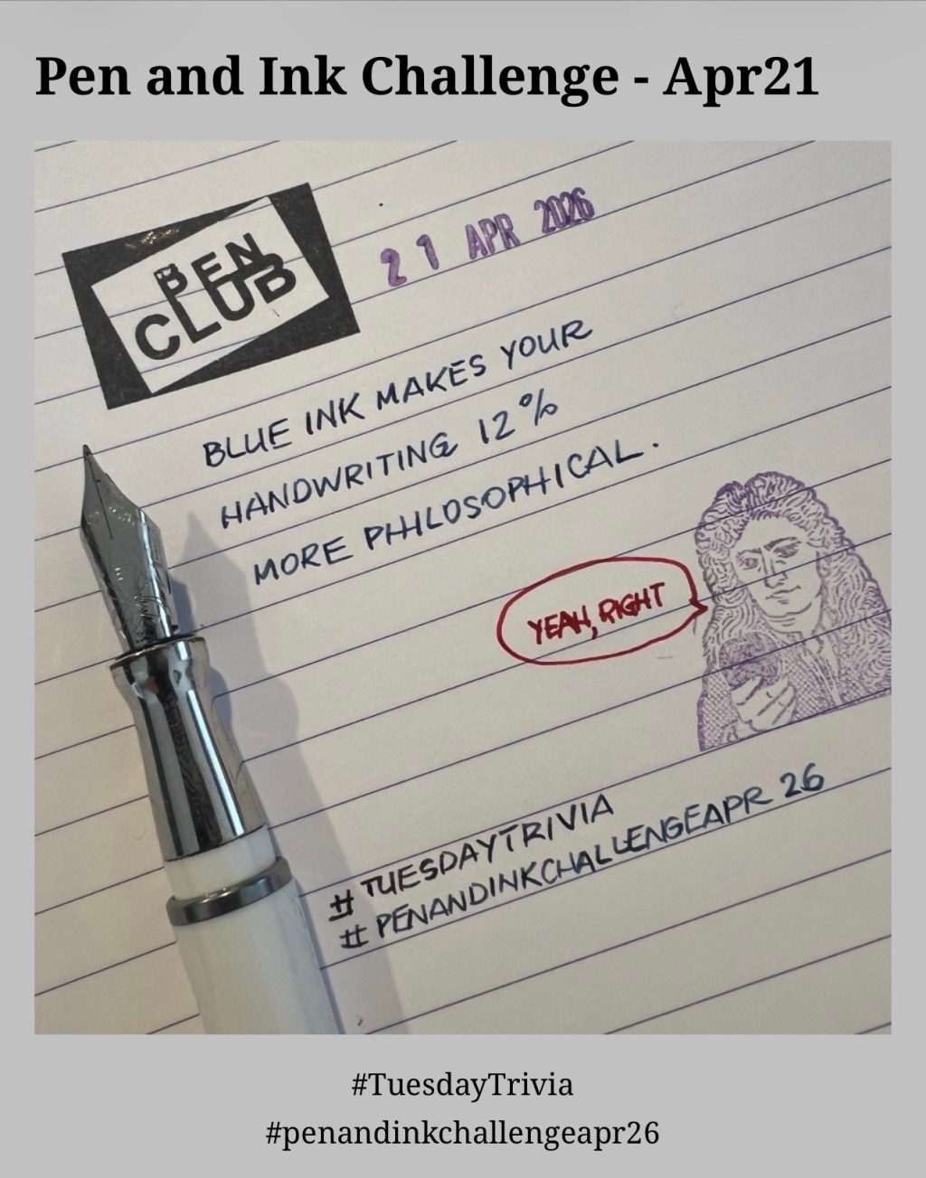 Pen and Ink Challenge –&nbsp;Apr21