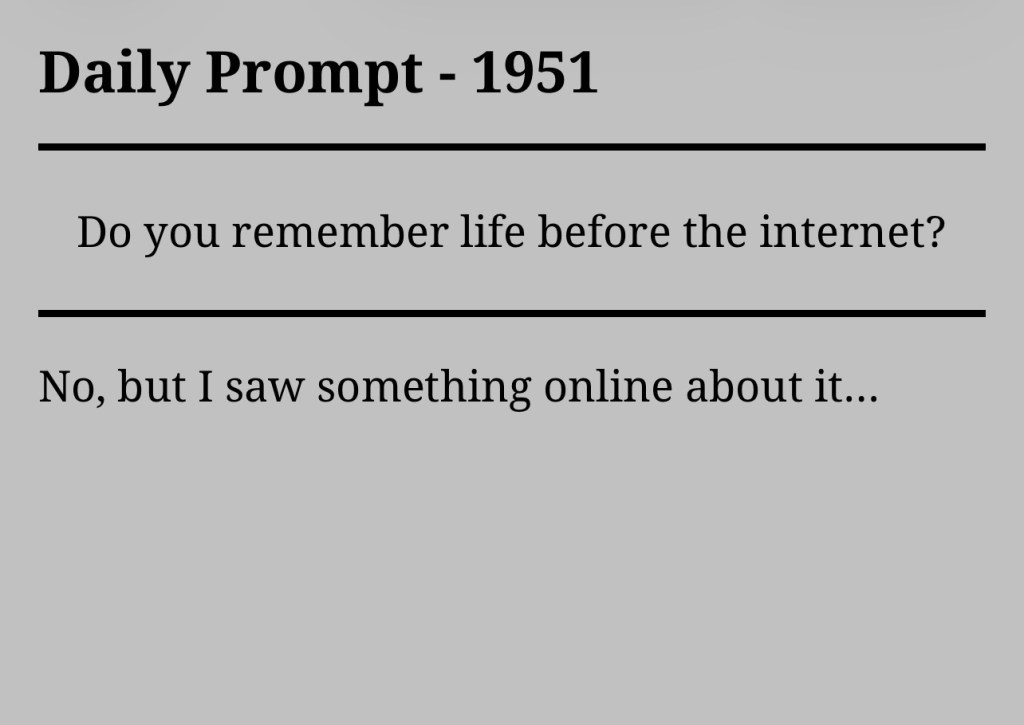 Daily Prompt –&nbsp;1951