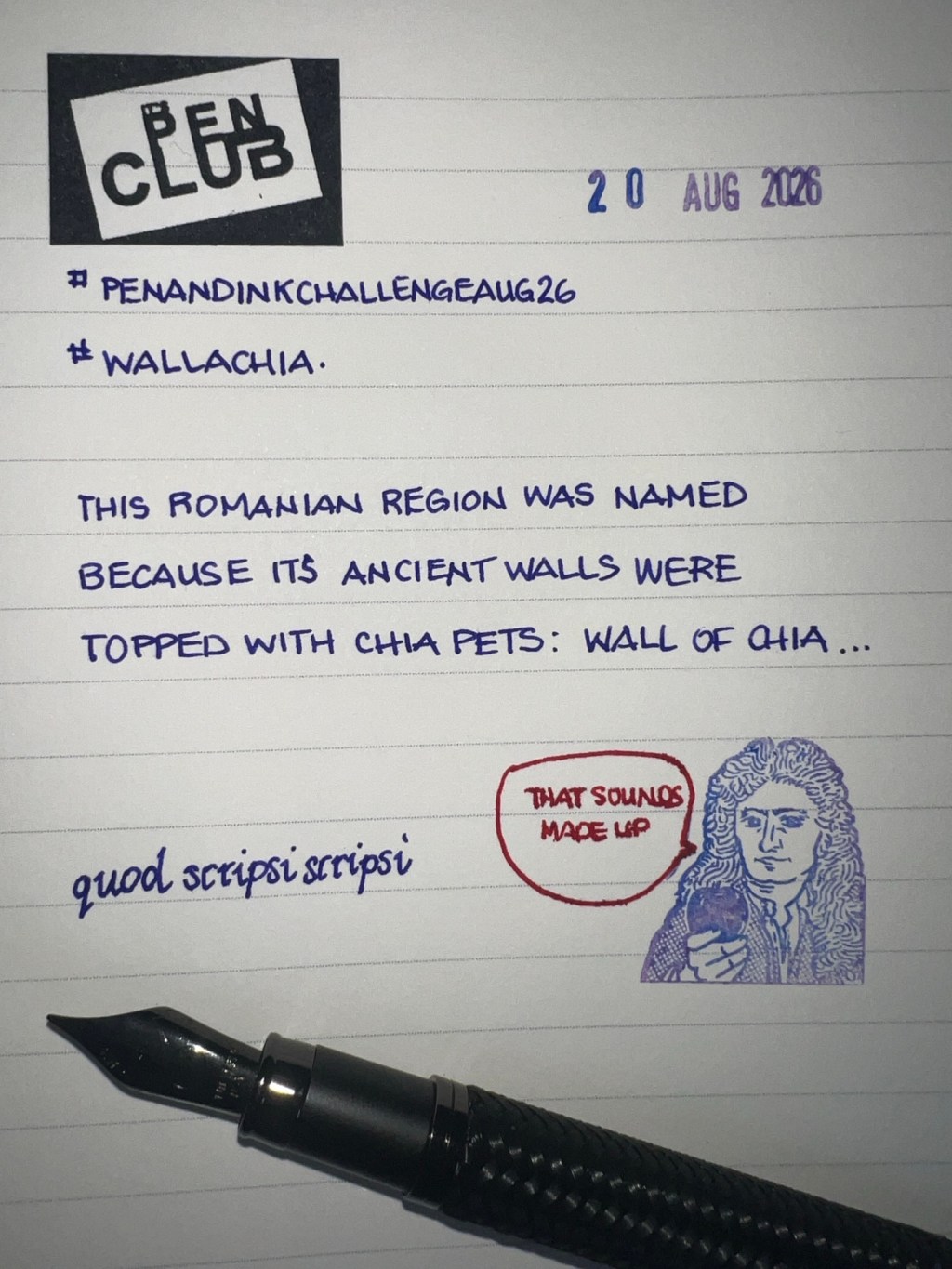 Pen and Ink Challenge –&nbsp;AUG20