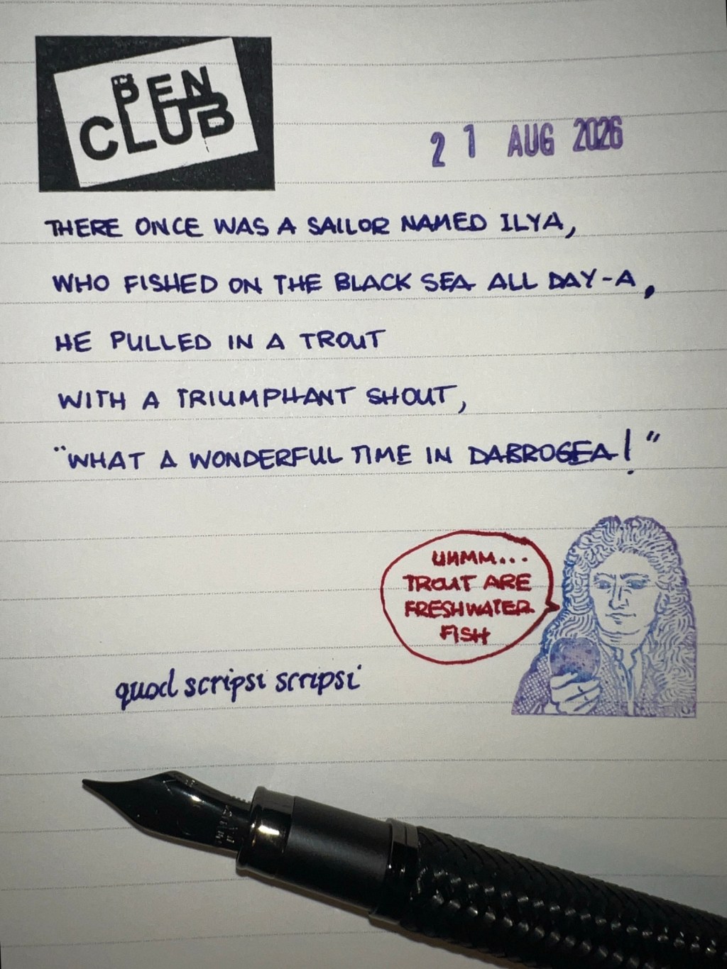 Pen and Ink Challenge –&nbsp;AUG21